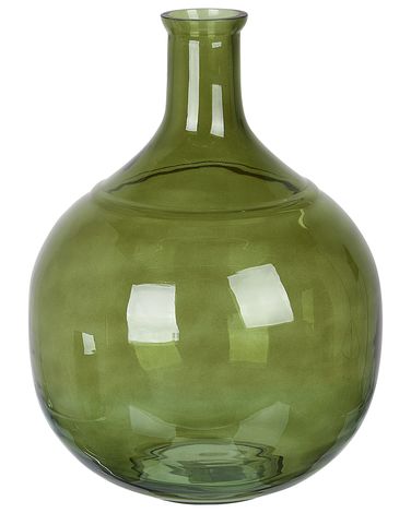 Vase à fleurs ACHAAR Verre 34 cm Vert olive