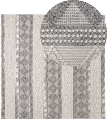 Rug BOZOVA Light Beige 200 x 200 cm Wool
