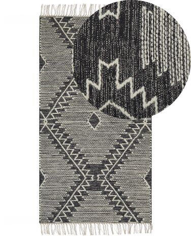 Tapis ARBAA Noir 80 x 150 cm Coton