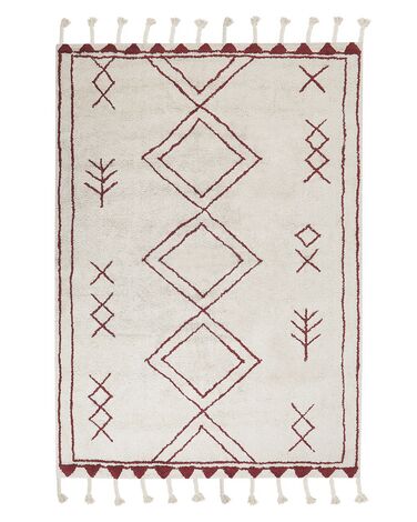 Vloerkleed KENITRA Gebroken wit 140 x 200 cm Katoen