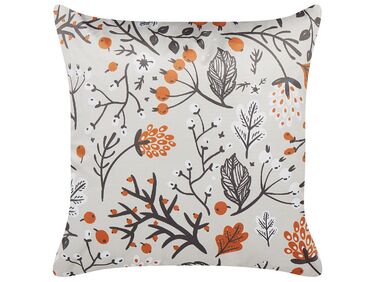 Throw Cushion MONTBRETIA Velvet 45 x 45 cm Multicolour Plant Pattern