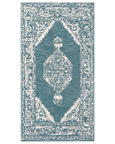 Rug GEVAS Blue 80 x 150 cm Wool
