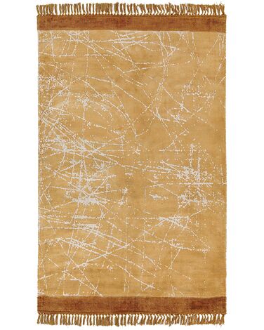 Tapis HANLI Orange 160 x 230 cm Soie artificielle
