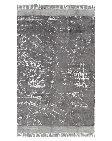 Rug HANLI Grey 140 x 200 cm Viscose
