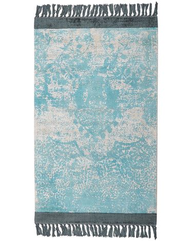 Tapis AKARSU Bleu 80 x 150 cm Soie artificielle