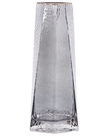 Vase à fleurs LILAIA Verre 27 cm Gris