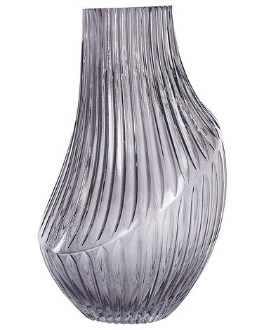Vase à fleurs MYRSINA Verre 36 cm Gris