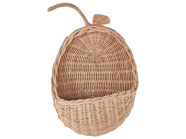 Wanddecoratie Appel MAKONDE Rotan 40 cm Natuurlijk