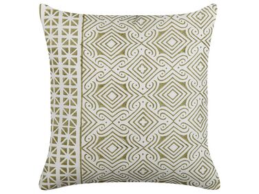 Sierkussen LARICS Katoen 45 x 45 cm Groen oosters patroon