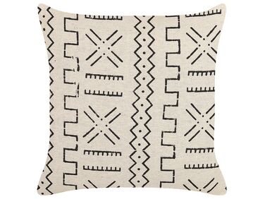 Sierkussen MYRICA Katoen 45 x 45 cm Wit geometrisch patroon