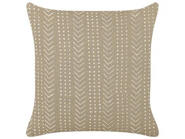 Sierkussen SENECIO Katoen 45 x 45 cm Beige geometrisch patroon