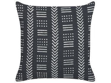 Sierkussen BENZOIN Katoen 45 x 45 cm Zwart geometrisch patroon