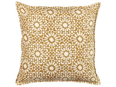 Sierkussen CEIBA Katoen 45 x 45 cm Beige geometrisch patroon