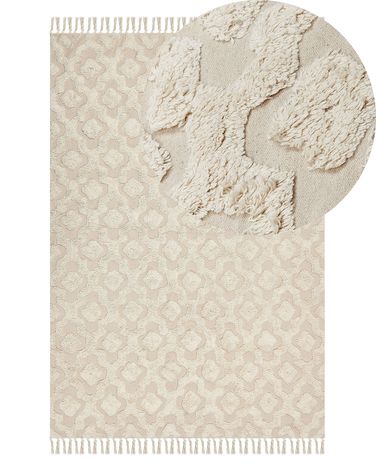 Tapis AKSARAY Beige 140 x 200 cm Coton