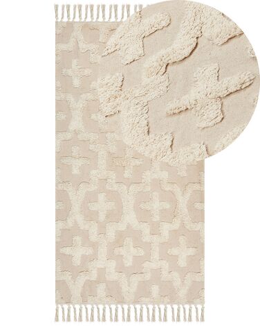 Tapis ITANAGAR Beige 80 x 150 cm Coton