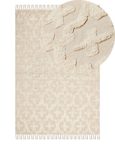 Tapis ITANAGAR Beige 140 x 200 cm Coton