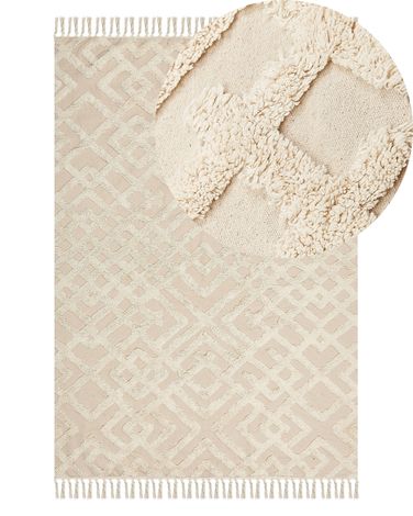 Tapis ARDAHAN Beige 140 x 200 cm Coton