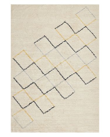 Tapis TEZPUR Beige 140 x 200 cm Coton
