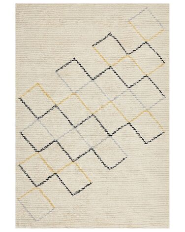 Tapis TEZPUR Beige 160 x 230 cm Coton