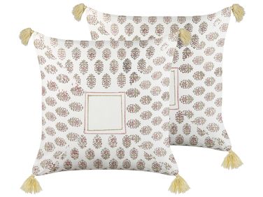 Set van 2 sierkussens SETOSA Katoen 45 x 45 cm Meerkleurig geometrisch patroon