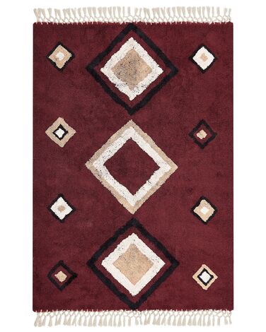 Vloerkleed SIIRT Rood 140 x 200 cm Katoen