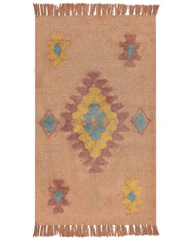 Vloerkleed IGDIR Oranje 80 x 150 cm Katoen