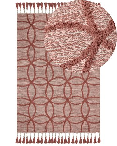 Vloerkleed KIRSEHIR Rood 140 x 200 cm Katoen