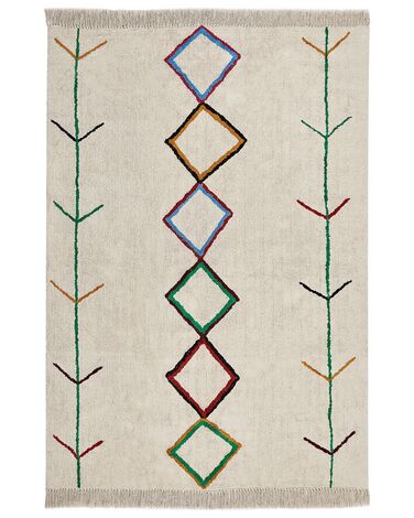 Vloerkleed CETMI Beige 160 x 230 cm Katoen