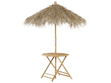 Table bistrot MOLISE 85 cm 85 cm Bambou Marron clair
