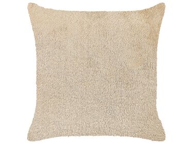 Sierkussen PILEA Nepbont 45 x 45 cm Beige effen