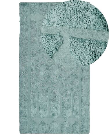 Tapis SIRNAK Vert menthe 80 x 150 cm Coton