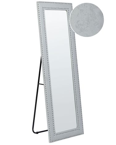 Staande spiegel LOCRONAN 150 cm Kunstleer Lichtgrijs