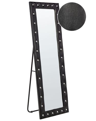 Staande spiegel ANSOUIS 150 cm Kunstleer Zwart