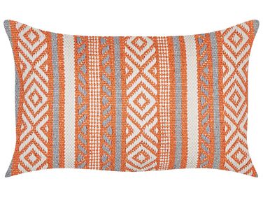 Sierkussen INULA Katoen 30 x 50 cm Oranje geometrisch patroon