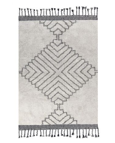 Vloerkleed ERAY Lichtbeige 140 x 200 cm Katoen