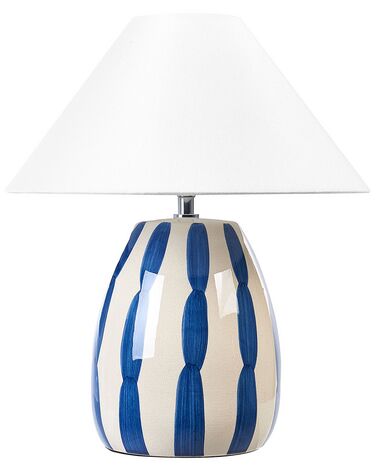 Tafellamp LUCHETTI Keramiek Wit/blauw