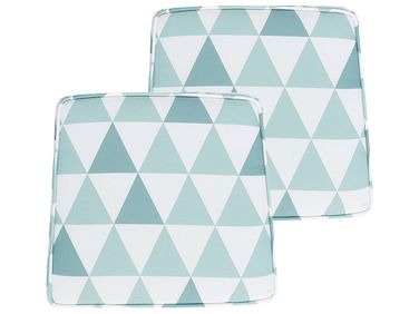 Set van 2 tuinzitkussens TERNI 37 x 34 cm Lichtblauw