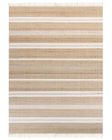 Vloerkleed TALPUR Wit 160 x 230 cm Jute