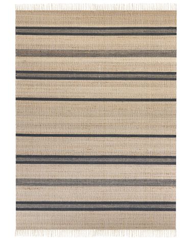 Vloerkleed TALPUR Grafietgrijs 160 x 230 cm Jute