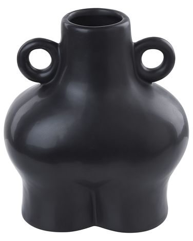 Vase à fleurs NAFPLIO Céramique 20 cm Noir