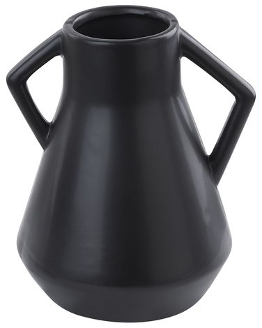 Vase à fleurs FERMI Céramique 20 cm Noir