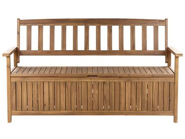 Tuinbank SOVANA 160 cm met opbergruimte Acaciahout Bruin