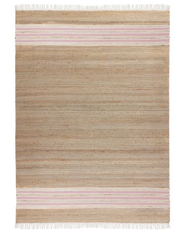 Tapis MIRZA Rose pastel 160 x 230 cm Jute