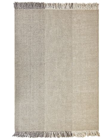 Vloerkleed TEKELER Grijs 140 x 200 cm Wol