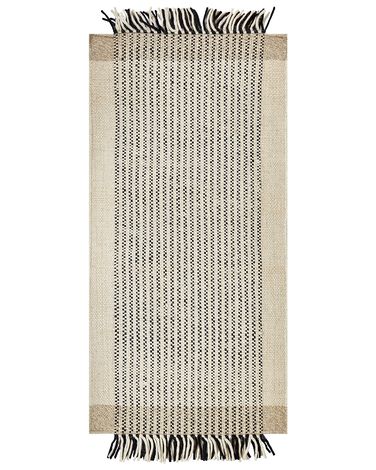 Rug DIVARLI Beige 80 x 150 cm Wool