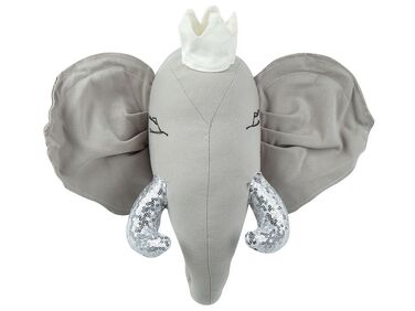Wanddecoratie voor kinderen Olifant TANTOR Katoen 33 cm Grijs
