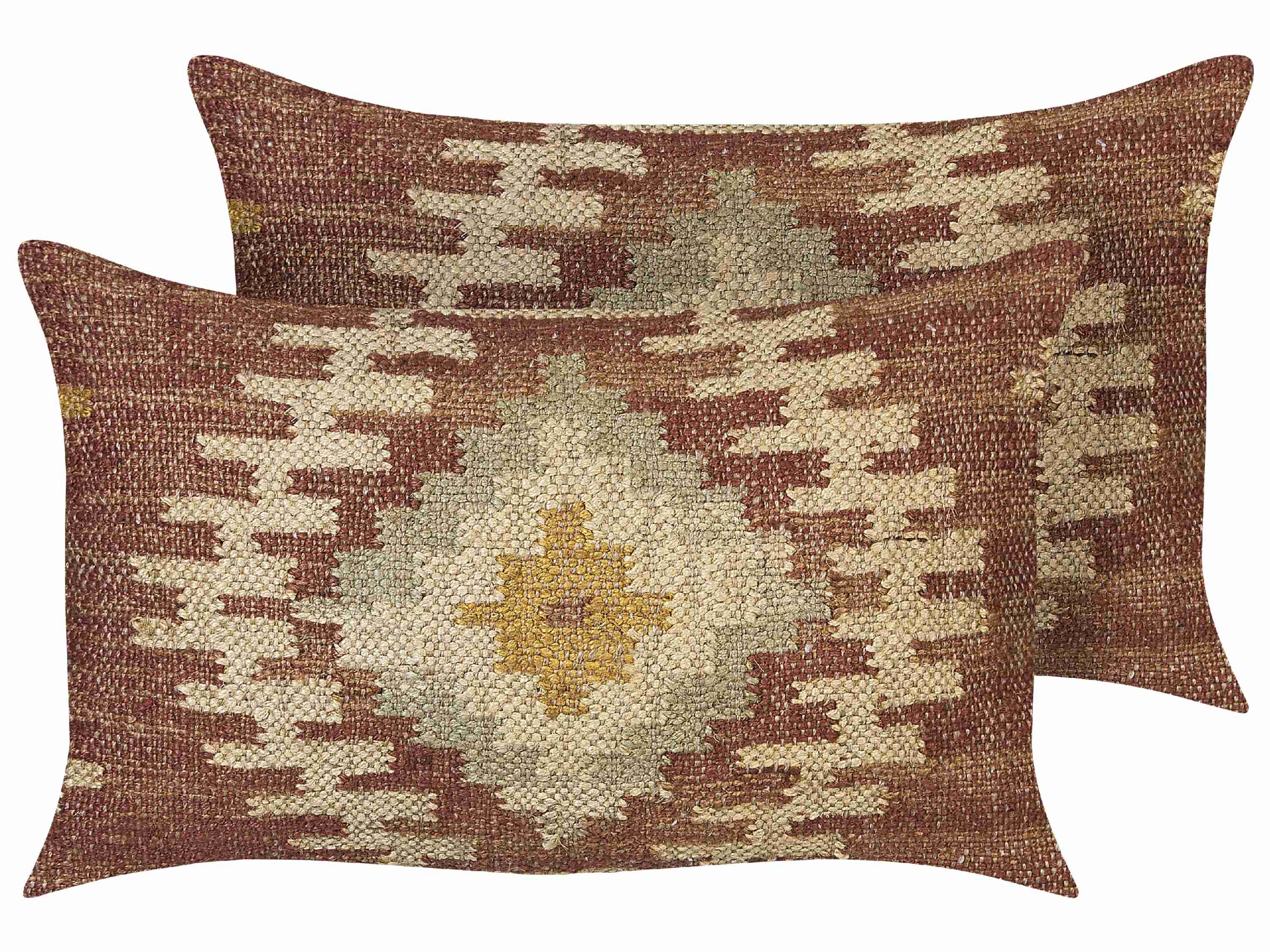 Set van 2 sierkussens BEEL Jute 30 x 50 cm Meerkleurig oosters patroon