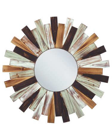 Wall Mirror TAMPICO 75 cm 75 cm Fir Wood Multicolour
