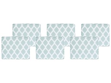 Set of 6 Garden Chair Cushions TOLVE 39 x 31 cm Mint Green