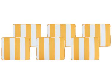 Set van 6 tuinzitkussens TOLVE 39 x 31 cm Geel